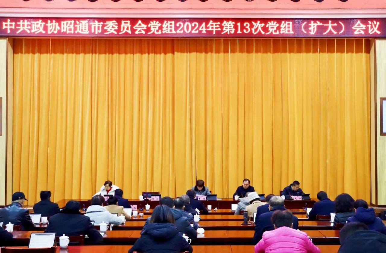 市政协召开2024年第13次党组（扩大）会议